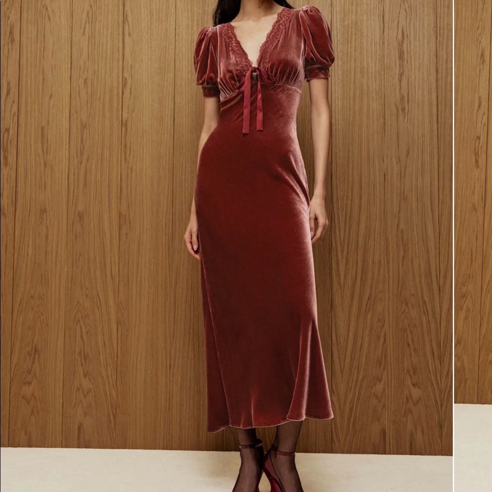 Reformation Camille velvet dress
